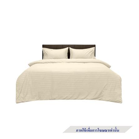 ผ้าปูที่นอน PICASSO MICRO SATIN 110X115 นิ้ว ลายริ้ว สี CREAM_0