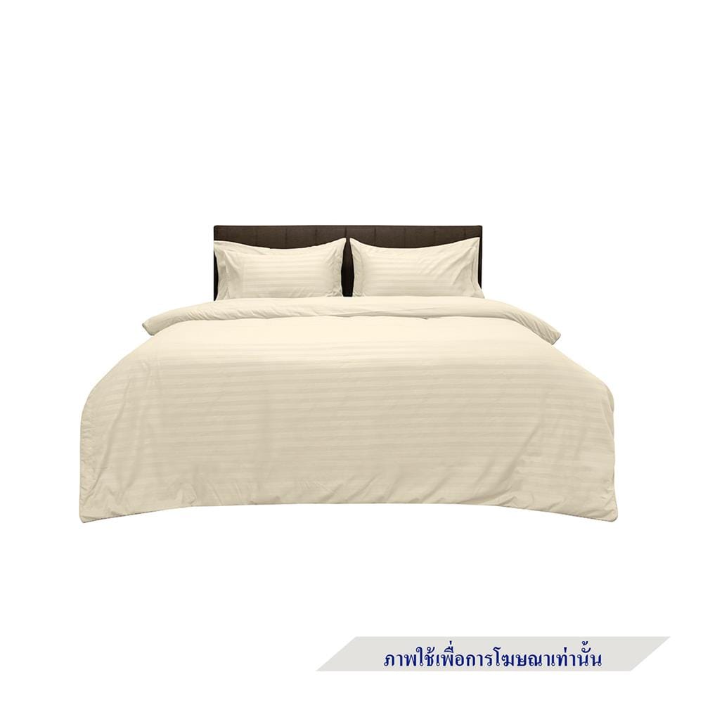 ผ้าปูที่นอน PICASSO MICRO SATIN 84X110 นิ้ว ลายริ้ว สี CREAM
