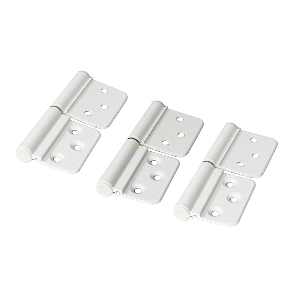 ชุดประตูห้องน้ำ UPVC พร้อมวงกบและบานพับ AZLE 2 ลายตัด 70X200 ซม. สีขาว ไม่เจาะลูกบิด