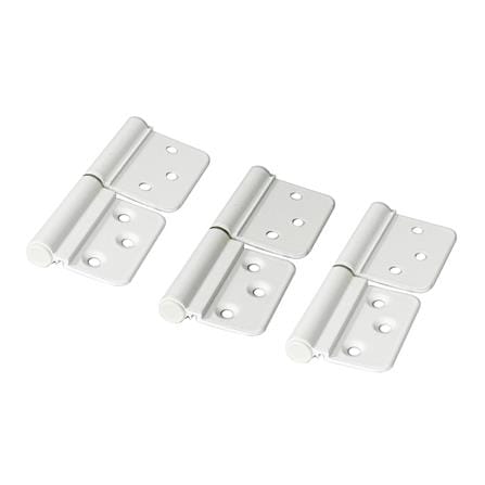 ชุดประตูห้องน้ำ UPVC พร้อมวงกบและบานพับ AZLE 2 ลายตัด 70X200 ซม. สีขาว ไม่เจาะลูกบิด_5