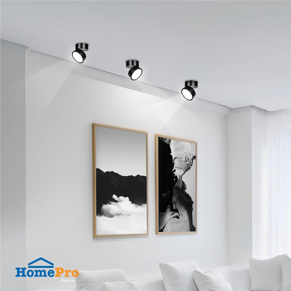 ดาวน์ไลท์ LED CARINI ZR-DP12-1 4 นิ้ว 8 วัตต์ DAYLIGHT/COOL WHITE/WARM WHITE สีดำ