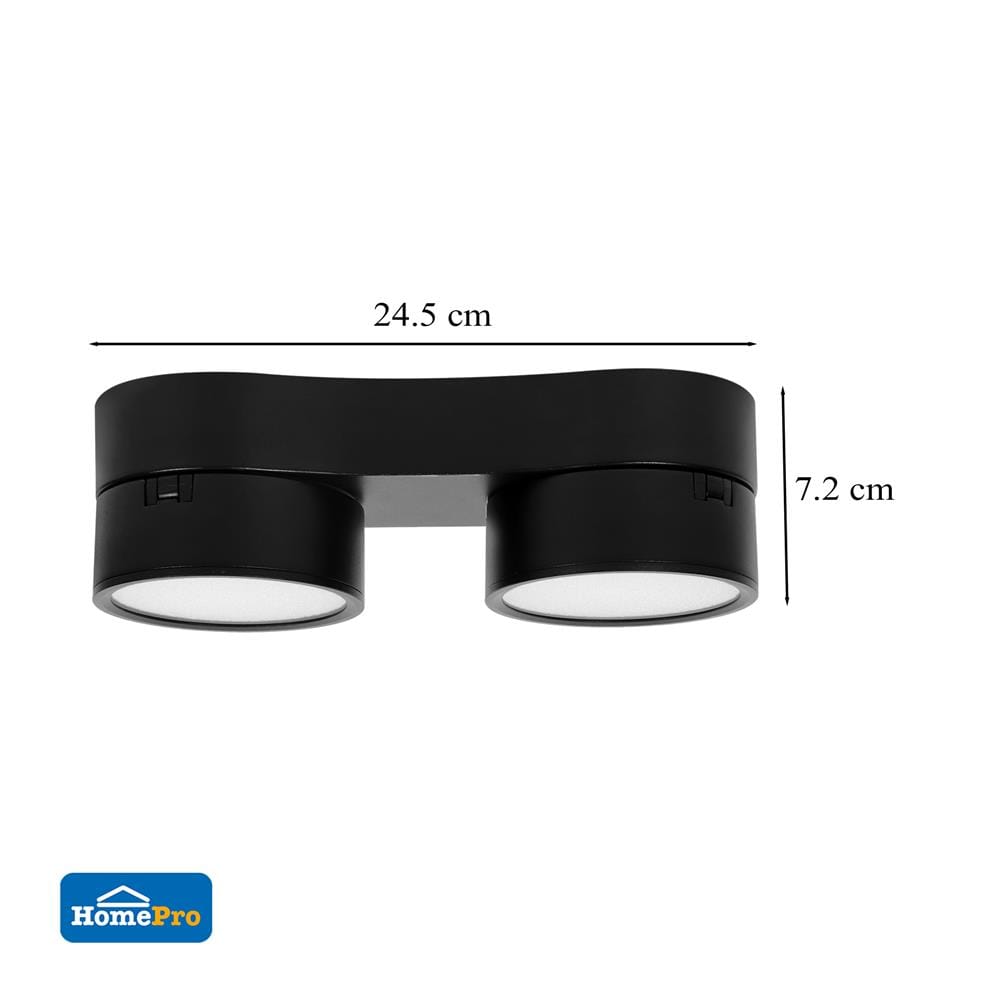 ดาวน์ไลท์ LED CARINI ZR-DP12-2 10 นิ้ว 16 วัตต์ DAYLIGHT/COOL WHITE/WARM WHITE สีดำ