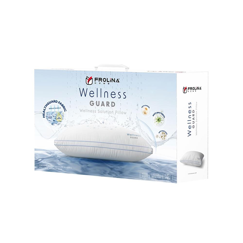 หมอนหนุน ไมโครไฟเบอร์ FROLINA WELLNESS GUARD SOFT 19x29 นิ้ว สีขาว