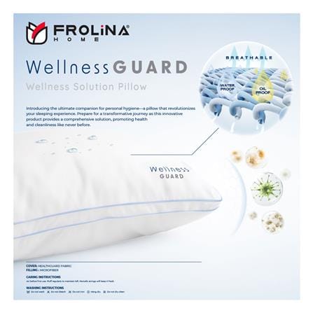 หมอนหนุน ไมโครไฟเบอร์ FROLINA WELLNESS GUARD FIRM 19x29 นิ้ว สีขาว_6