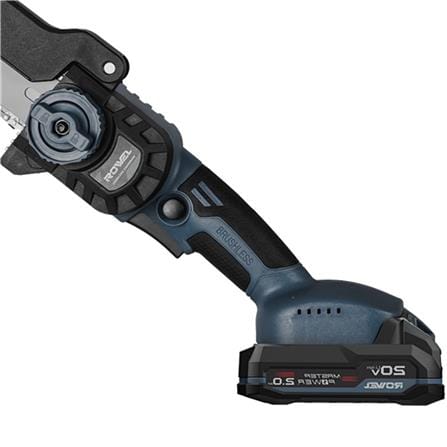เลื่อยโซ่ไร้สาย (พร้อมแบตเตอรี่) ROWEL GT-CCS08 8 นิ้ว 20 โวลต์_2