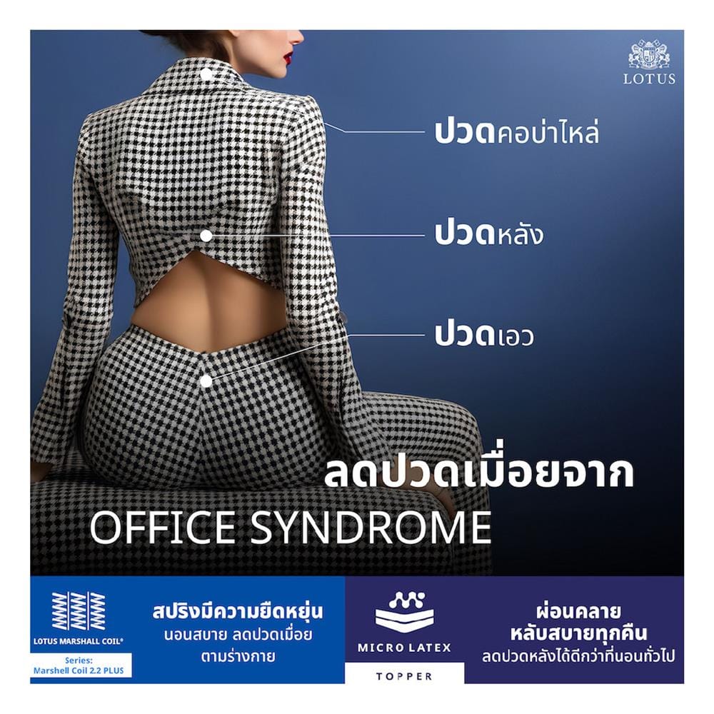 ที่นอนพ็อกเก็ตสปริง 6 ฟุต LOTUS รุ่น O-SEASONS SUPREME พร้อมชุดเครื่องนอน 11 ชิ้น