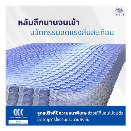 ที่นอนพ็อกเก็ตสปริง 6 ฟุต LOTUS รุ่น O-SEASONS SUPREME พร้อมชุดเครื่องนอน 11 ชิ้น_13
