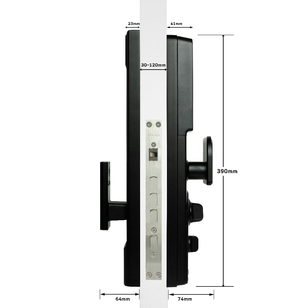กลอนดิจิตอล CONLOCK CL-X60 สีดำ