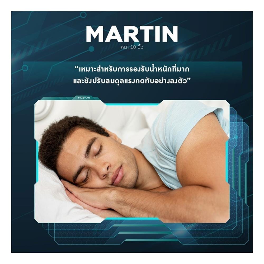 ที่นอนสปริง 5 ฟุต LOTUS รุ่น MARTIN พร้อมหมอนหนุน 2 ชิ้น