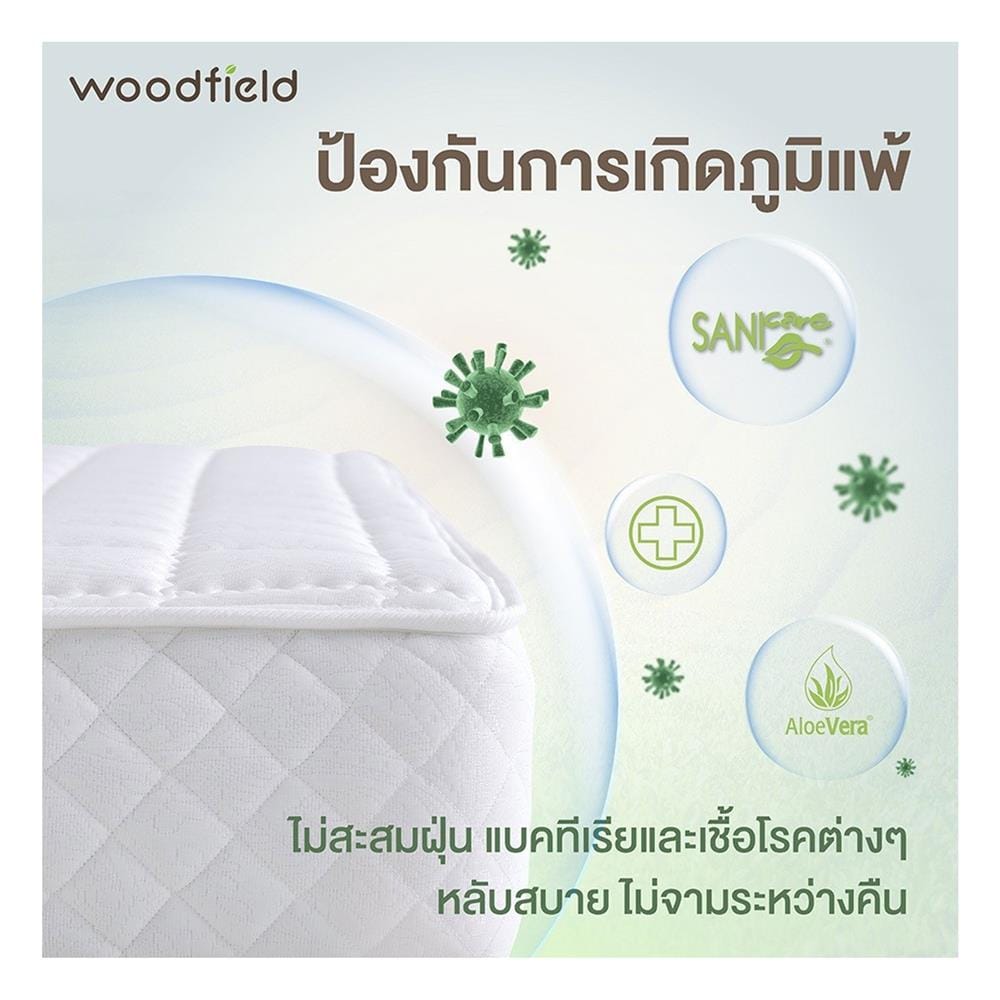 ที่นอนสปริง 5 ฟุต WOODFIELD รุ่น NEON I พร้อมหมอนหนุน 2 ชิ้น