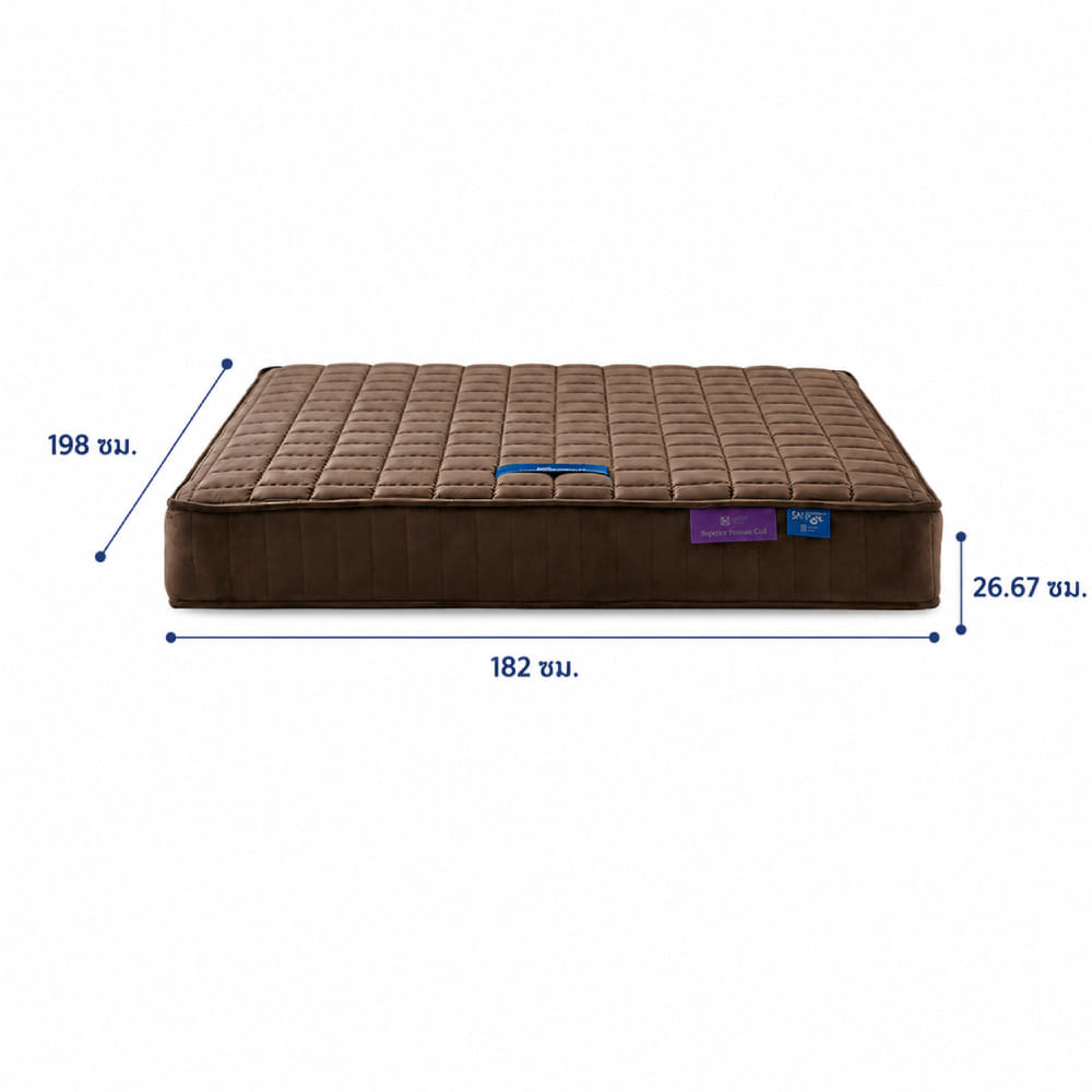 ที่นอนสปริง 6 ฟุต LOTUS รุ่น PREMIUM II พร้อมหมอนหนุน 2 ชิ้น