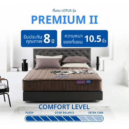 ที่นอนสปริง 6 ฟุต LOTUS รุ่น PREMIUM II พร้อมหมอนหนุน 2 ชิ้น_14