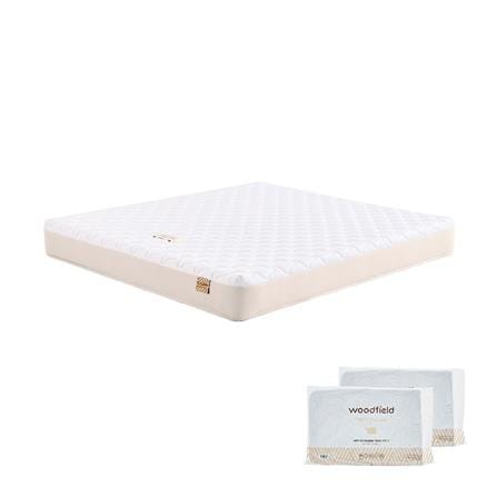 ที่นอนพ็อกเก็ตสปริง 5 ฟุต WOODFIELD รุ่น S-HYBRID-LATEX พร้อมหมอนหนุน 2 ชิ้น