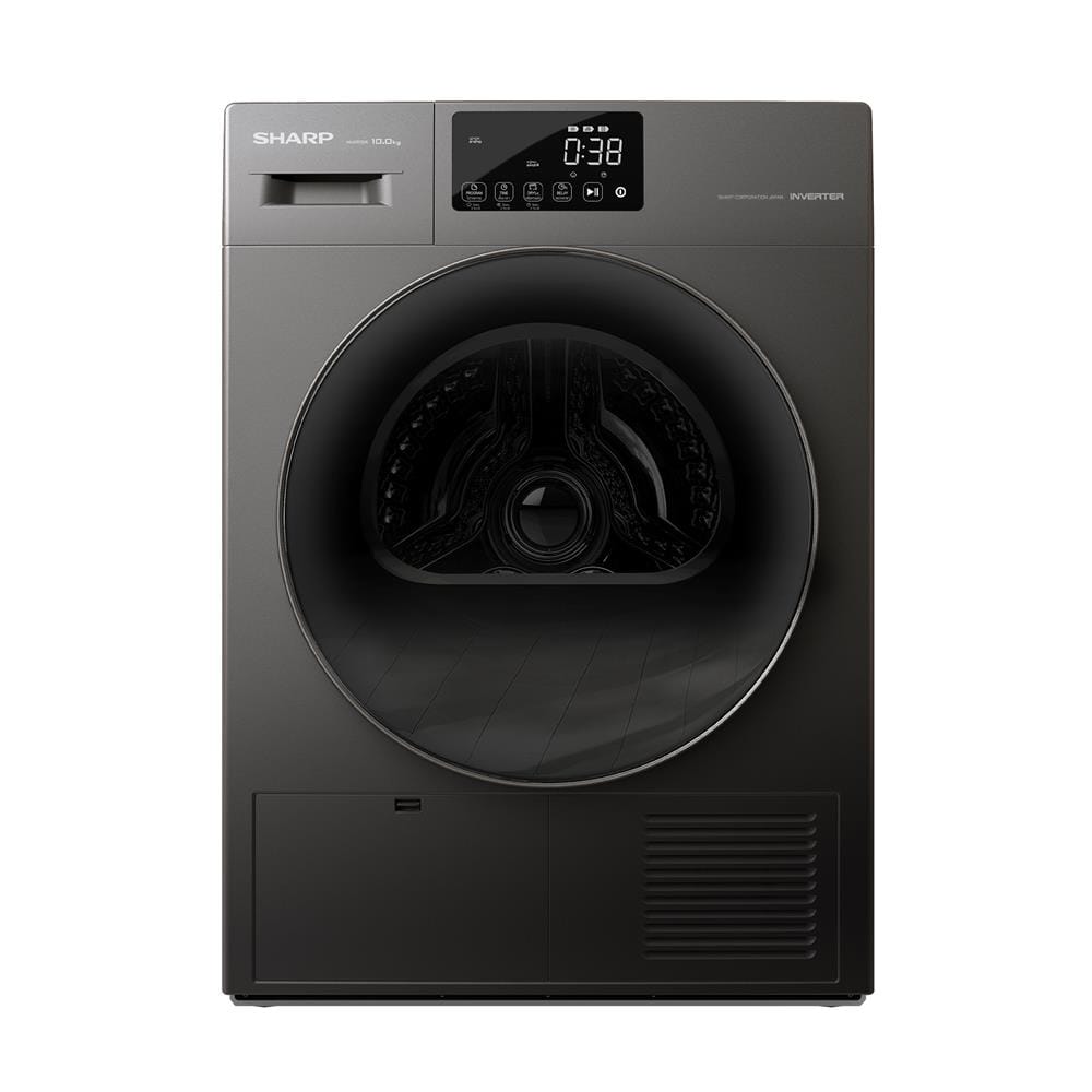 เครื่องอบผ้าฝาหน้า SHARP KD-HT10JP-G 10 กก. HEAT PUMP สีเทา
