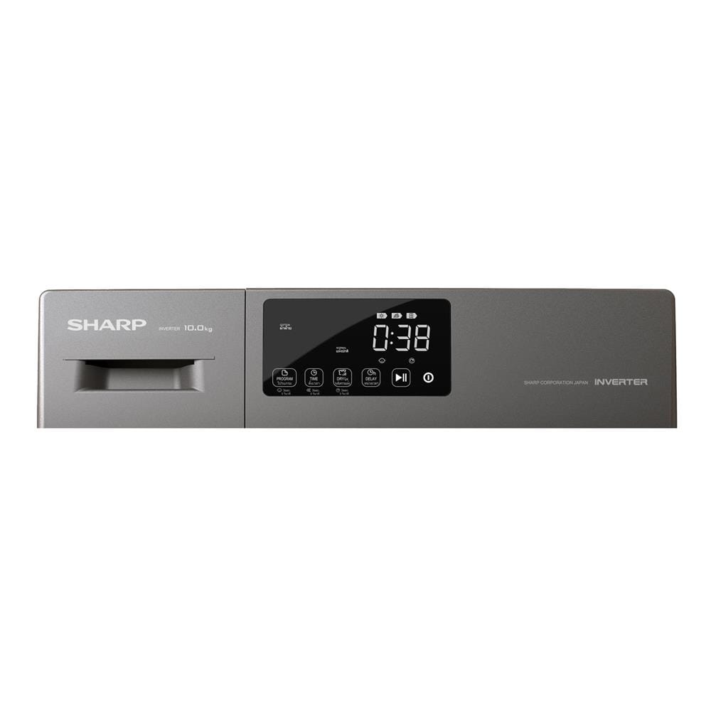 เครื่องอบผ้าฝาหน้า SHARP KD-HT10JP-G 10 กก. HEAT PUMP สีเทา