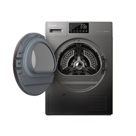 เครื่องอบผ้าฝาหน้า SHARP KD-HT10JP-G 10 กก. HEAT PUMP สีเทา_1