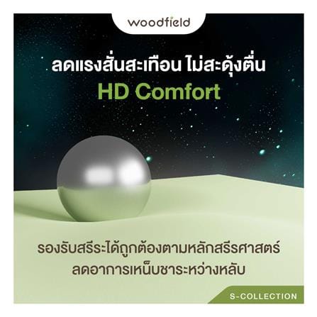 ที่นอนพ็อกเก็ตสปริง 6 ฟุต WOODFIELD รุ่น S-HYBRID-LATEX พร้อมหมอนหนุน 2 ชิ้น_12