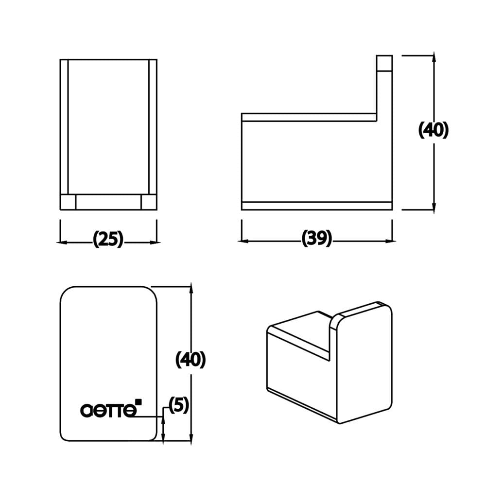 ขอแขวนผ้า COTTO CT0331(BL)(HM) สีดำ