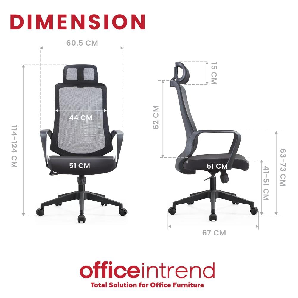 เก้าอี้สำนักงาน OFFICEINTREND LUCIA สีดำ