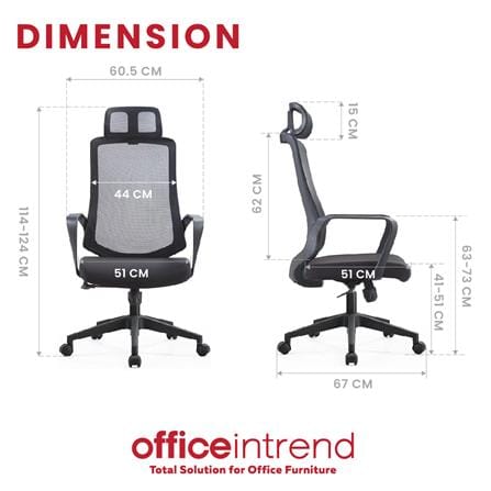 เก้าอี้สำนักงาน OFFICEINTREND LUCIA สีดำ_8