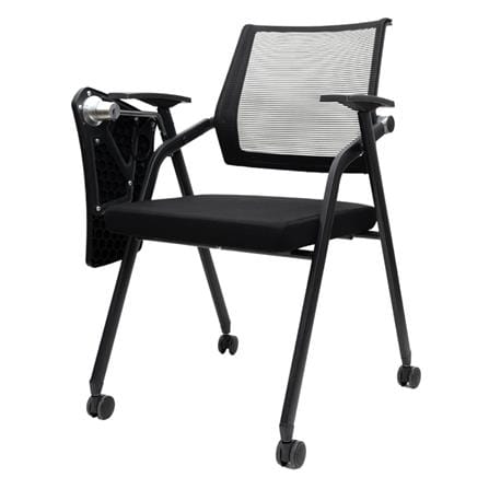 เก้าอี้สำนักงาน OFFICEINTREND PRO LECTURE CHAIR WITH TABLET AND CASTERS สีดำ_0