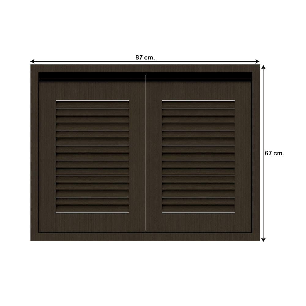 หน้าบานคู่เกล็ดเต็ม JUPITER SILKY BROWN 87x67 ซม. สีน้ำตาล