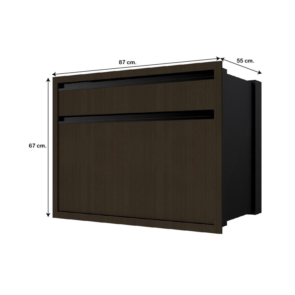 ตู้ลิ้นชัก 2 ชั้น JUPITER SILKY BROWN 87x67 ซม. สีน้ำตาล
