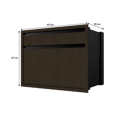ตู้ลิ้นชัก 2 ชั้น JUPITER SILKY BROWN 87x67 ซม. สีน้ำตาล_3