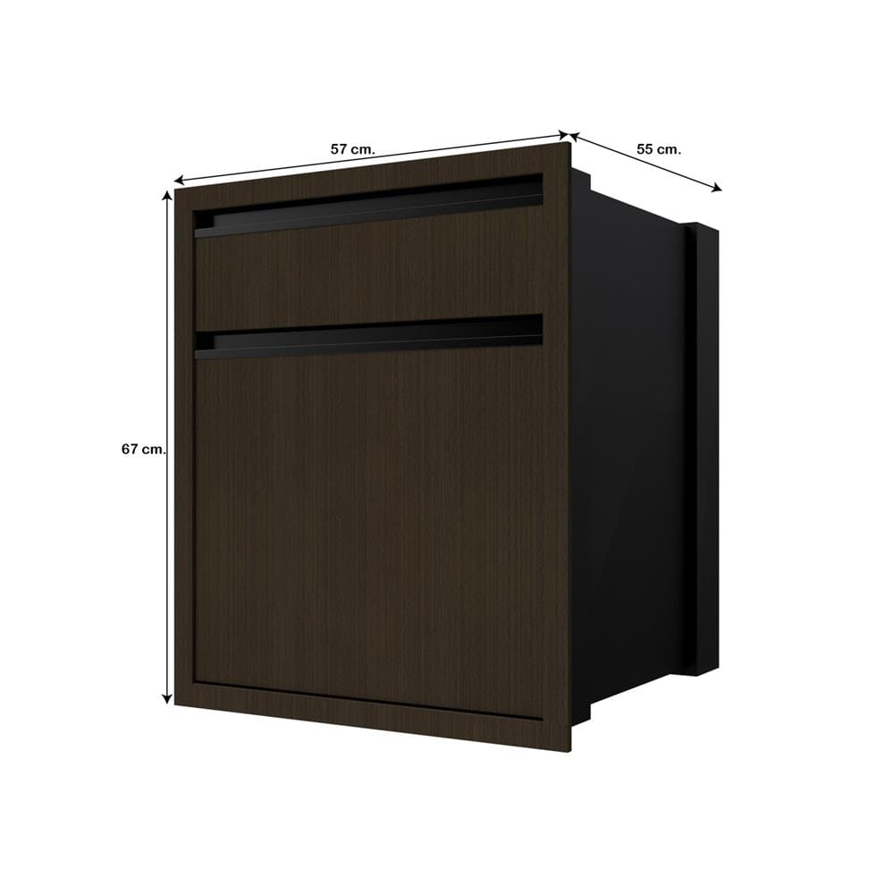 ตู้ลิ้นชัก 2 ชั้น JUPITER SILKY BROWN 57x67 ซม. สีน้ำตาล