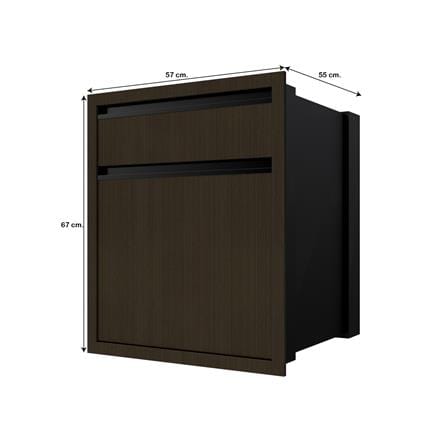 ตู้ลิ้นชัก 2 ชั้น JUPITER SILKY BROWN 57x67 ซม. สีน้ำตาล_4