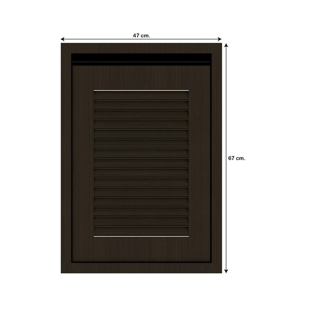 บานซิงค์เดี่ยวเกล็ดเต็ม JUPITER SILKY BROWN 47x67 ซม. สีน้ำตาล