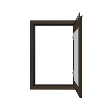 บานซิงค์เดี่ยวเกล็ดเต็ม JUPITER SILKY BROWN 47x67 ซม. สีน้ำตาล_1