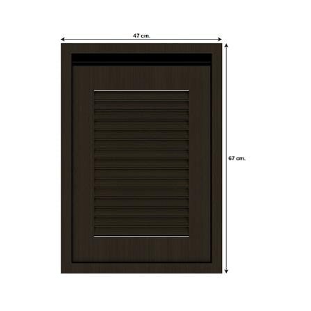 บานซิงค์เดี่ยวเกล็ดเต็ม JUPITER SILKY BROWN 47x67 ซม. สีน้ำตาล_3