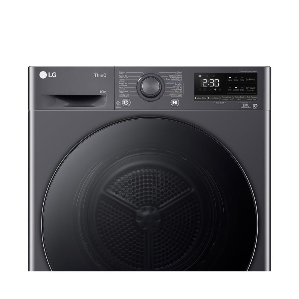 เครื่องอบผ้าฝาหน้า LG RV10VHP4B 10 กก. HEAT PUMP สีดำ