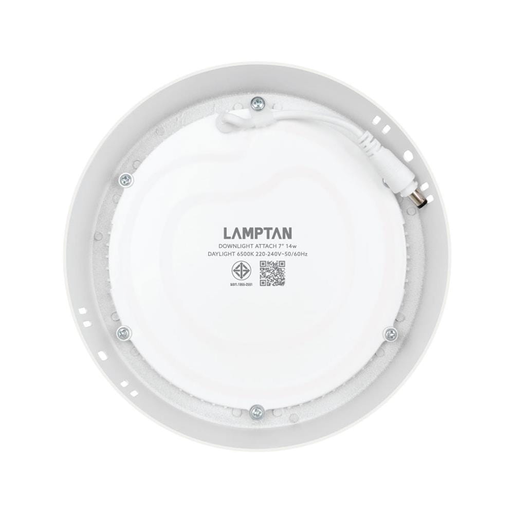 ดาวน์ไลท์ LED LAMPTAN ATTACH 7 นิ้ว 14 วัตต์ DAYLIGHT สีขาว