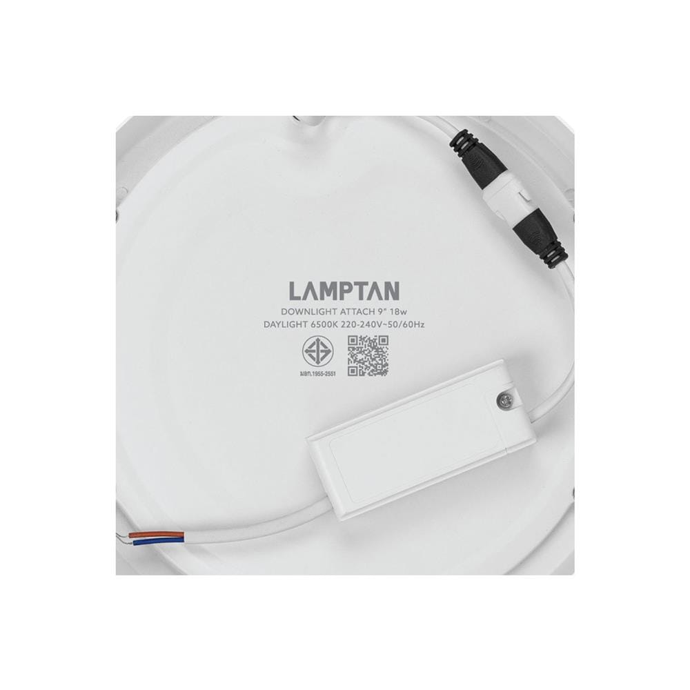 ดาวน์ไลท์ LED LAMPTAN ATTACH 9 นิ้ว 18 วัตต์ DAYLIGHT สีขาว