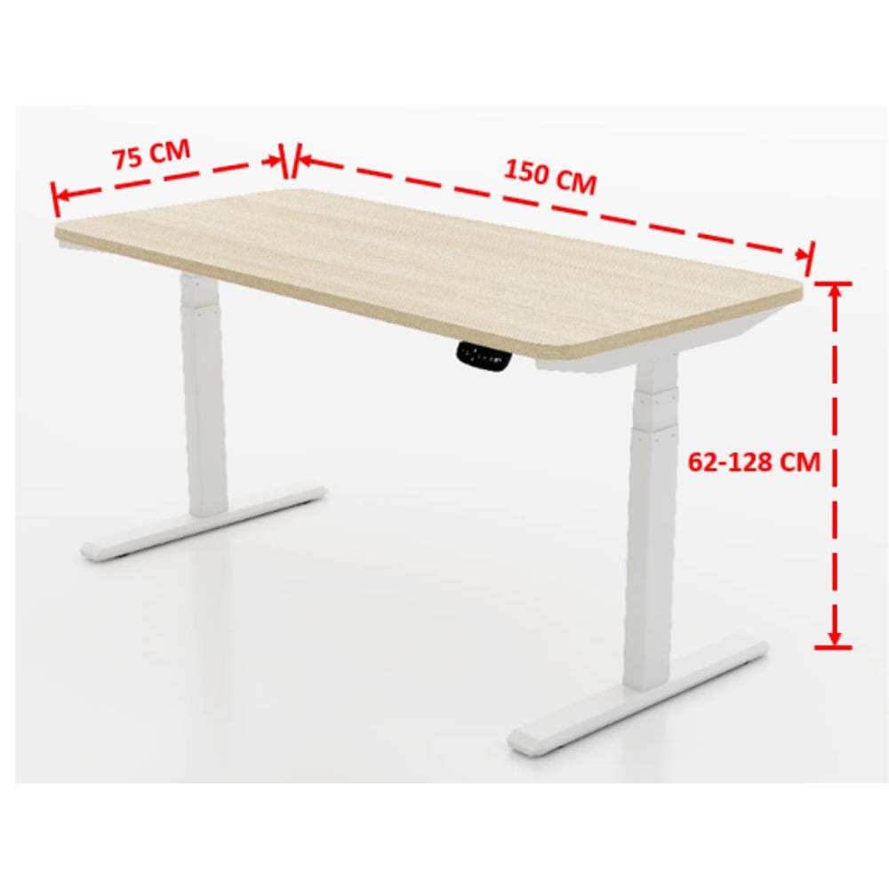 โต๊ะปรับระดับไฟฟ้า WORKSCAPE WDH-0010R สีลาเต้/ขาว