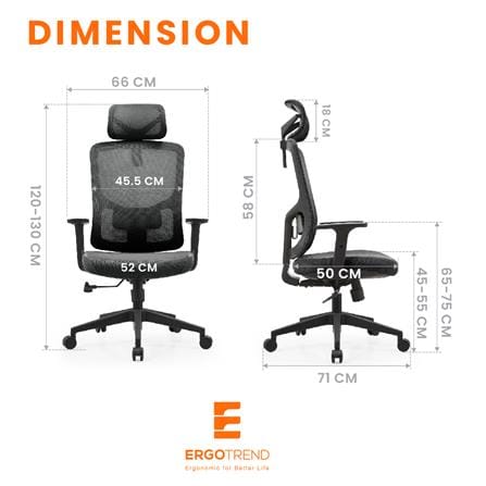 เก้าอี้สุขภาพ ERGOTREND MILTON สีดำ_11