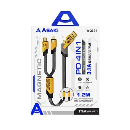 สายชาร์จ 4 IN 1 ASAKI A-2374 1.2 เมตร_4