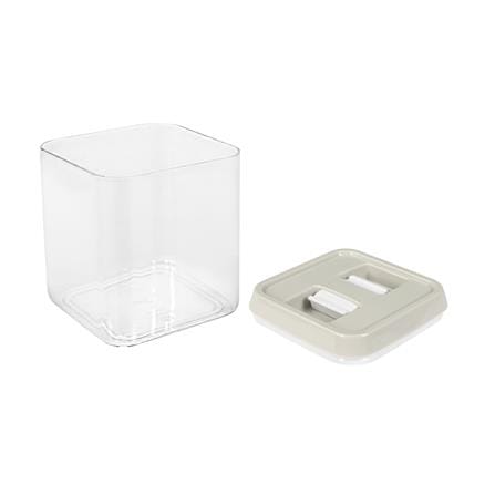 ขวดโหลเหลี่ยม PS ฝาบีบ KECH WRING 1 ลิตร สีขาว/ใส_2