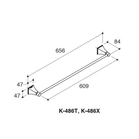 ราวแขวนผ้า KOHLER K-486T-2MB สีทอง_1