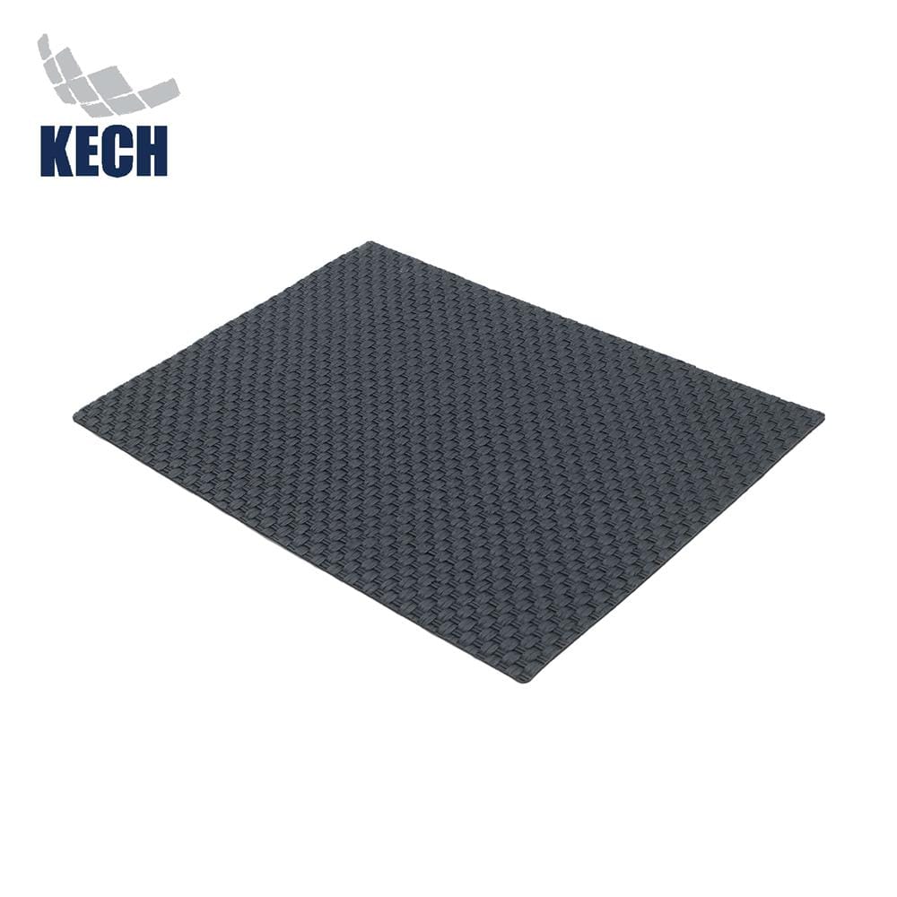 แผ่นรองจานหนัง PU KECH WEAVE สีน้ำเงิน_1