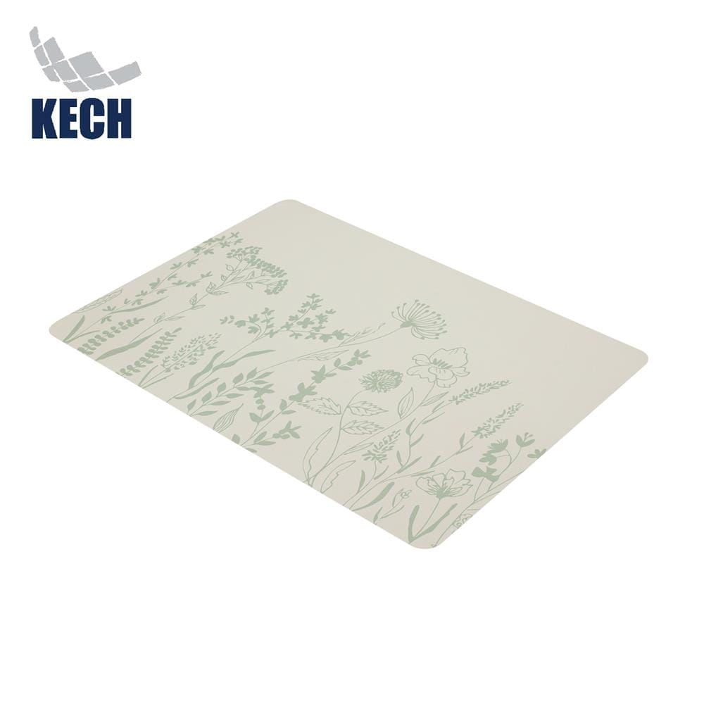 แผ่นรองจานหนัง PU KECH ALL PLANT สีฟ้า