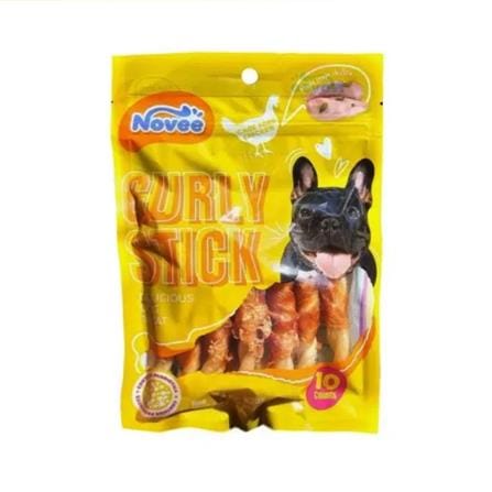ขนมสุนัข NOVEE CURLY STICK ไซซ์ S 10 ชิ้น_0