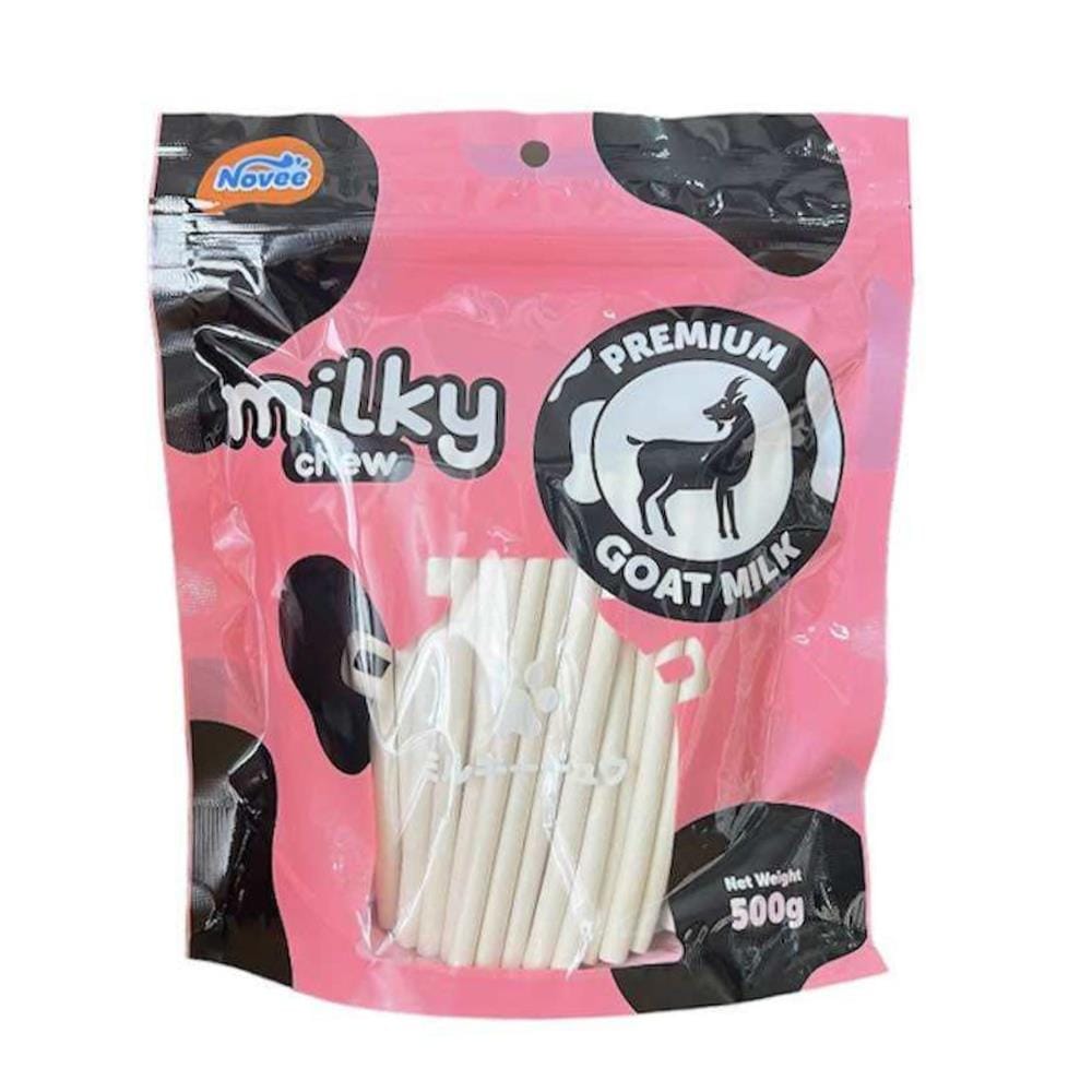 ขนมสุนัข NOVEE MILKY CHEW GOAT MILK STICKS 500 ก.
