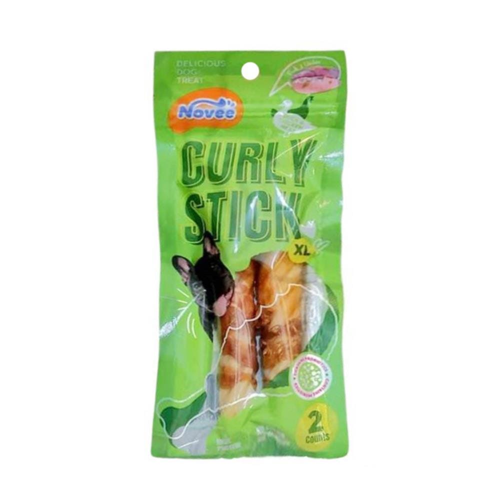 ขนมสุนัข NOVEE CURLY DUO STICK DUCK CHICKEN WRAP ไซซ์ XL 2 ชิ้น