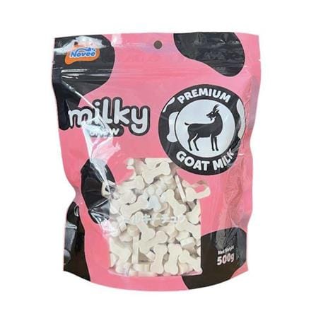 ขนมสุนัข NOVEE MILKY CHEW GOAT MILK MINI BONE 500 ก._0