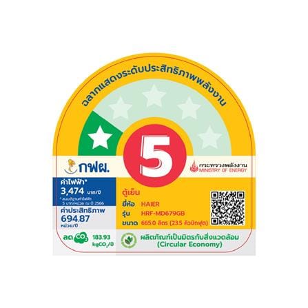 ตู้เย็น MULTI DOOR HAIER HRF-MD679 GB 23.5 คิว กระจกดำ อินเวอร์เตอร์_4