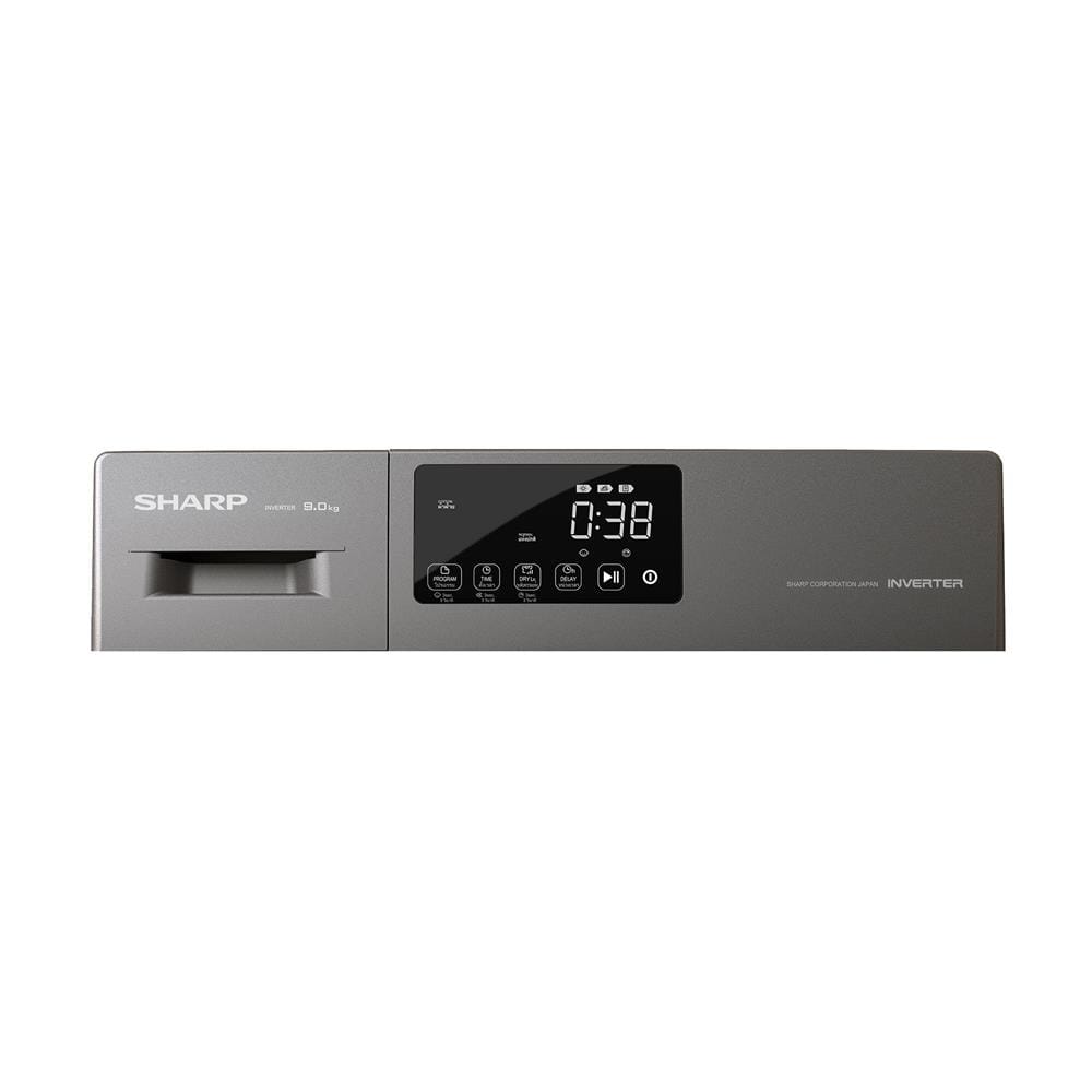 เครื่องอบผ้าฝาหน้า SHARP KD-HT9JP-G 9 กก. HEAT PUMP สีเทา