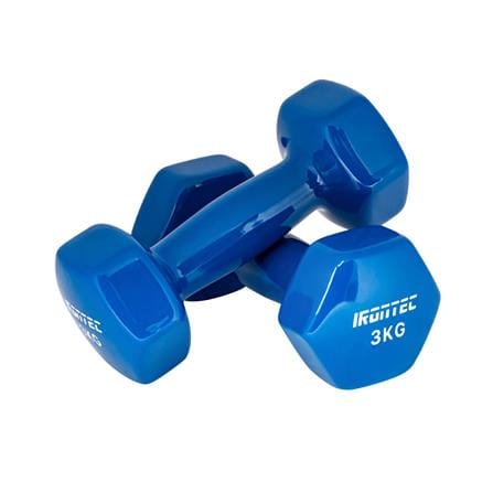 ดัมเบลหุ้มไวนิล IRONTEC 3 กก. สีน้ำเงิน_2